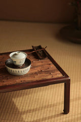 bamboo tea table, pearwood tea table, handcrafted bamboo furniture, gongfu tea stand, tea ceremony furniture, japanese low table, wood engraving art, Piexlculpt Studio, natural home decor, tea tray table