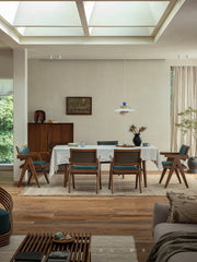 Chandigarh chair, rattan wood furniture, modernist wooden furniture, handwoven armchair, solid wood dining chair, minimalist home decor, mid-century design