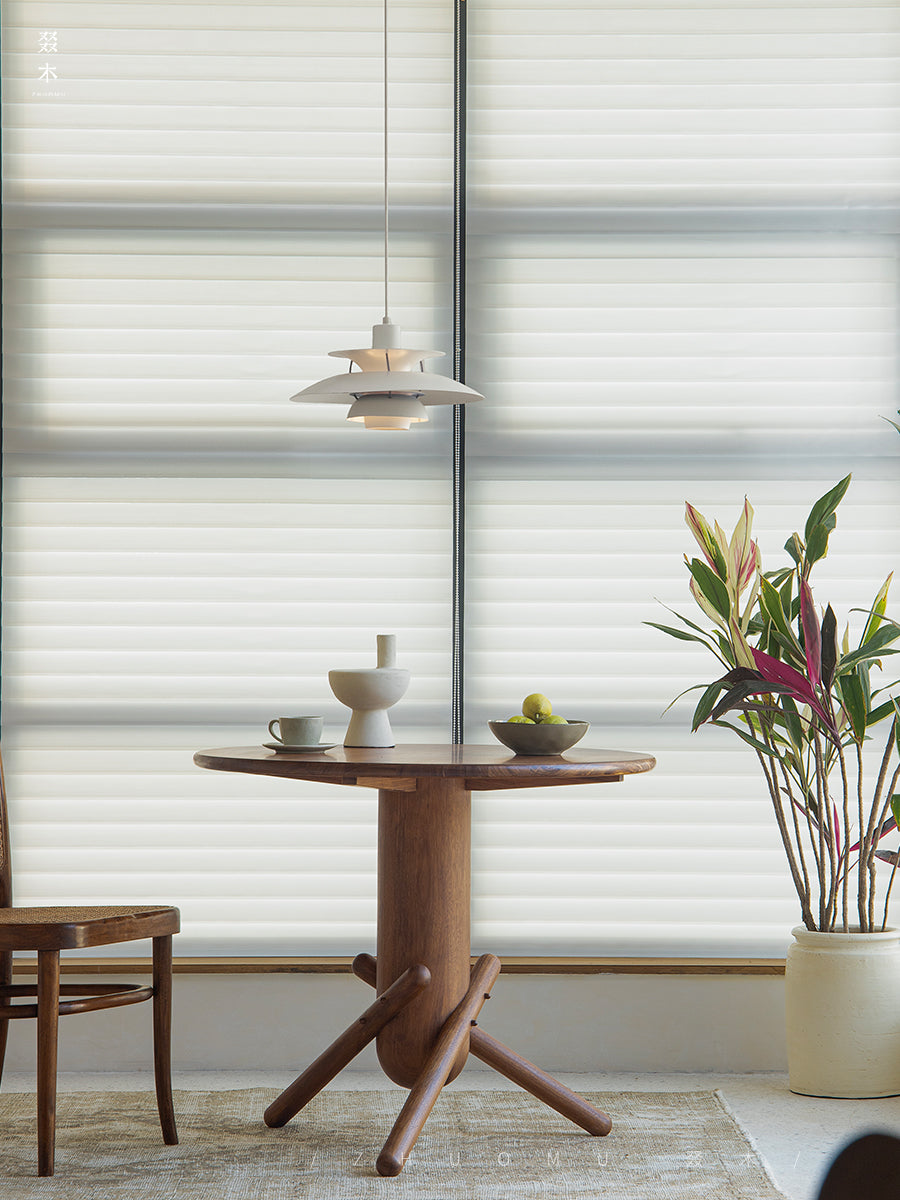 jester round dining table, sculptural dining table, solid wood table, wabi sabi furniture, piexlculpt studio, japanese minimalist furniture, mid century modern table, small space dining, handcrafted wood table, round wooden dining table