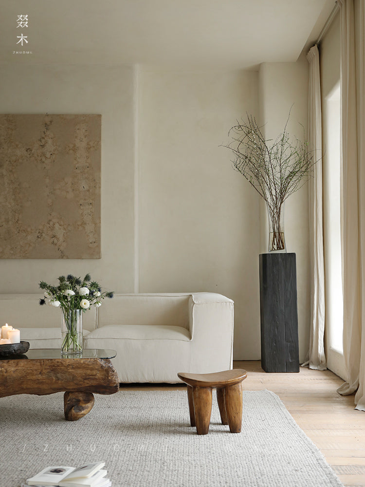 senufo stool, milk stool, african wooden stool, handcarved solid wood stool, wabi sabi furniture, minimalist wood decor, handcrafted accent stool, tribal design furniture, piexlculpt studio, small wood bench