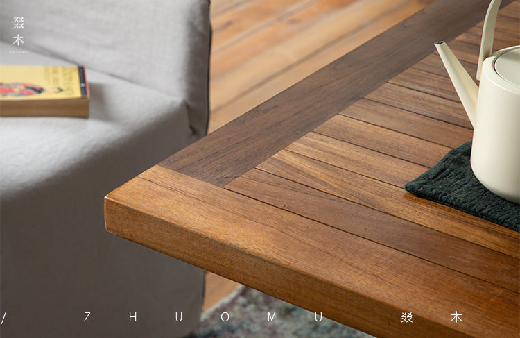 toki dining table, extendable wood table, solid teak furniture, japanese minimalist dining table, handcrafted extendable table, wabi sabi furniture, piexlculpt studio, teak long table, zen furniture, extendable conference table