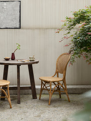 rattan bistro chair, banana fiber chair, rattan dining chair, french café chair, handwoven rattan furniture, natural rattan seat, bohemian dining furniture, wicker dining chair