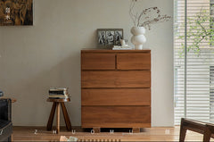 teak chest of drawers, solid wood dresser, handcrafted storage cabinet, minimalist wood furniture, artisan teak furniture, wabi-sabi furniture, handmade wooden dresser, natural teak cabinet, japanese scandi furniture