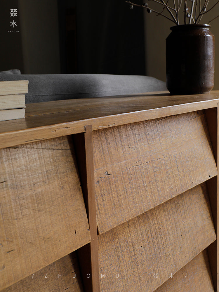 solid wood cabinet, reclaimed wood sideboard, vintage wood furniture, handmade wood storage, rustic sideboard, wabi-sabi furniture, reclaimed timber furniture, artisan wood cabinet, boho wood decor
