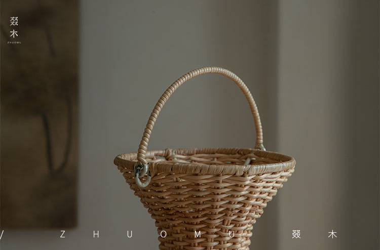 rattan floor lamp, handwoven rattan light, sculptural rattan lamp, pagoda floor lamp, bamboo lighting, natural rattan decor, artisan rattan lamp, southeast asian furniture, wabi-sabi lamp