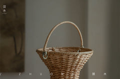 rattan floor lamp, handwoven rattan light, sculptural rattan lamp, pagoda floor lamp, bamboo lighting, natural rattan decor, artisan rattan lamp, southeast asian furniture, wabi-sabi lamp