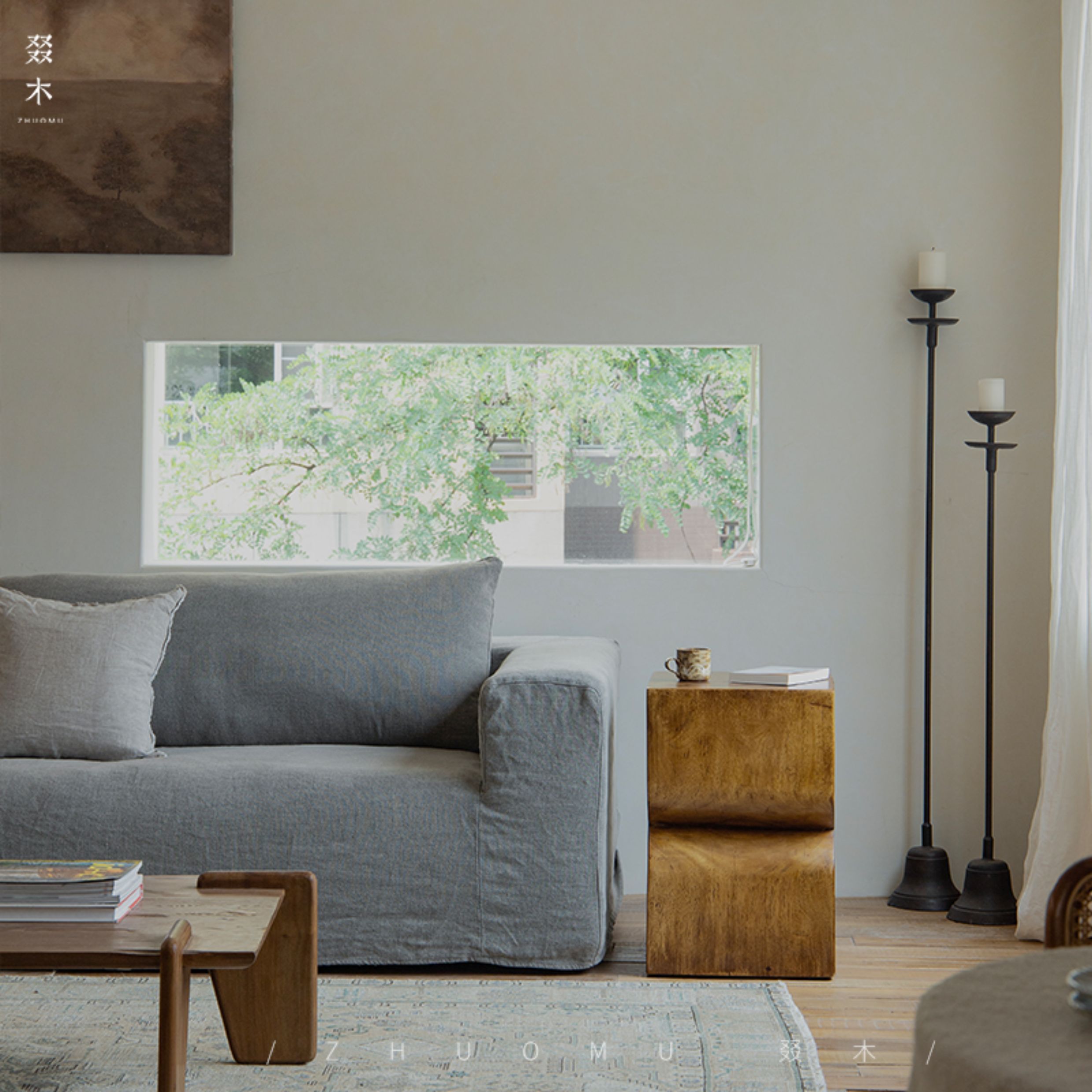 kaku side table, solid wood end table, geometric accent table, sculptural furniture, wabi sabi furniture, piexlculpt studio, minimalist side table, japanese design table, handcrafted wood furniture