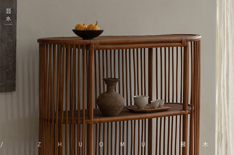 rattan furniture, handwoven rattan shelf, southeast asian furniture, wabi sabi rattan, cane bookshelf, tropical minimalist decor, handcrafted bamboo shelf, natural woven furniture, sustainable home decor, piexlculpt studio