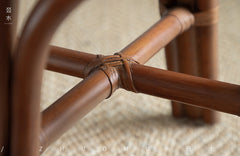 rattan stool, handwoven rattan stool, rattan carry stool, natural rattan furniture, portable stool, entryway stool, handcrafted seat, bohemian home decor