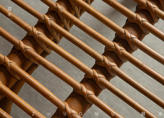 rattan daybed, rattan lounge bench, handwoven rattan furniture, bamboo daybed, double rattan chaise, artisan rattan furniture, natural rattan decor, wabi-sabi furniture, boho rattan bench