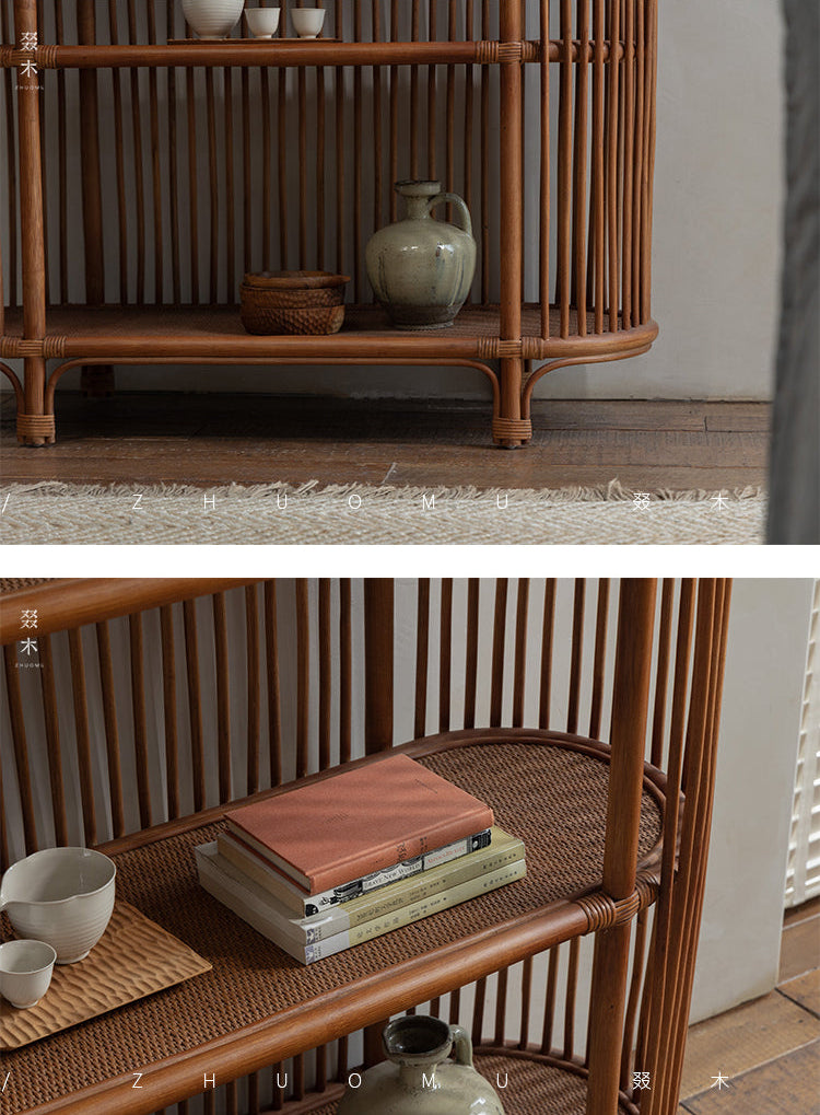 rattan furniture, handwoven rattan shelf, southeast asian furniture, wabi sabi rattan, cane bookshelf, tropical minimalist decor, handcrafted bamboo shelf, natural woven furniture, sustainable home decor, piexlculpt studio