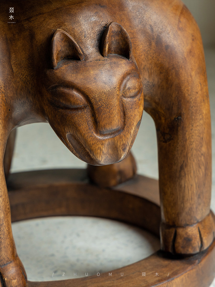 Senufo stool, African wood carving, tribal furniture, hand carved stool, wooden sculpture table, primitive design furniture, solid wood accent stool, piexlculpt