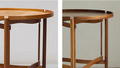 hans tray table, solid wood side table, detachable tea table, nordic style table, handcrafted furniture, piexlculpt studio, minimalist wooden furniture, organic design furniture, solid wood round table