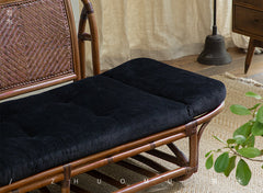 rattan loveseat, rattan sofa, rattan daybed, handwoven rattan furniture, natural rattan couch, double seat sofa, bohemian interior design, handcrafted lounge furniture