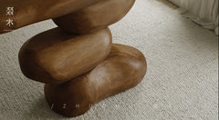 satori console table, sculptural wood table, wabi sabi furniture, zen furniture, piexlculpt studio, solid wood hallway table, organic wood design, handcrafted entry table, japanese minimalist furniture, wood sculpture furniture