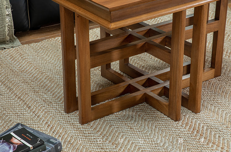 rin square table, solid teak table, wabi sabi furniture, japanese minimalist furniture, handcrafted wood accent table, piexlculpt studio, zen furniture, solid wood tea table, architectural side table, teak display table