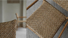 rattan dining chair, rattan armchair, tropical bistro chair, handwoven rattan furniture, natural rattan dining chair, bohemian furniture, rattan patio chair, tropical style chair