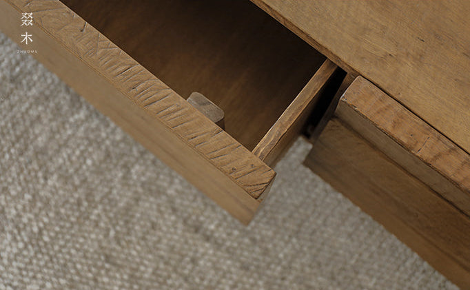 solid wood TV console, handcrafted media cabinet, minimalist TV stand, reclaimed wood furniture, artisan TV unit, japanese scandi furniture, wabi-sabi console, modern wood sideboard, low wood cabinet