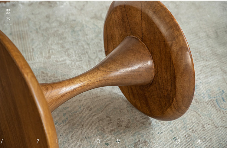 enso side table, solid wood pedestal table, wabi sabi furniture, japanese minimalist decor, handcrafted wood table, piexlculpt studio, zen side table, natural oak table, wooden accent table, small round table