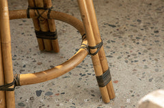 rattan bar stool, rattan high chair, handwoven rattan furniture, natural rattan bar stool, café furniture, handcrafted bar chair, bohemian interior design, artisan rattan stool