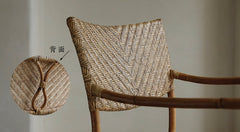 rattan dining chair, rattan armchair, tropical bistro chair, handwoven rattan furniture, natural rattan dining chair, bohemian furniture, rattan patio chair, tropical style chair