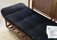 rattan loveseat, rattan sofa, rattan daybed, handwoven rattan furniture, natural rattan couch, double seat sofa, bohemian interior design, handcrafted lounge furniture