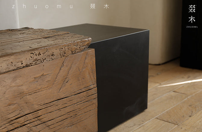 brutalist furniture, industrial wood console, low tv cabinet, japanese minimalist furniture, handcrafted media unit, reclaimed wood furniture, solid teak console, wabi sabi tv stand, modern industrial furniture