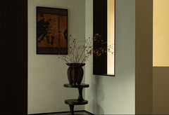 spira side table, sculptural wood table, solid wood end table, organic furniture, handcrafted furniture, piexlculpt studio, wabi sabi furniture, wooden accent table, natural wood sculpture table, designer side table