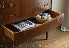 teak dresser, seven drawer chest, mid century furniture, solid teak cabinet, teak chest of drawers, danish modern storage, teak tall dresser, handcrafted wood furniture, piexl sculpt studio