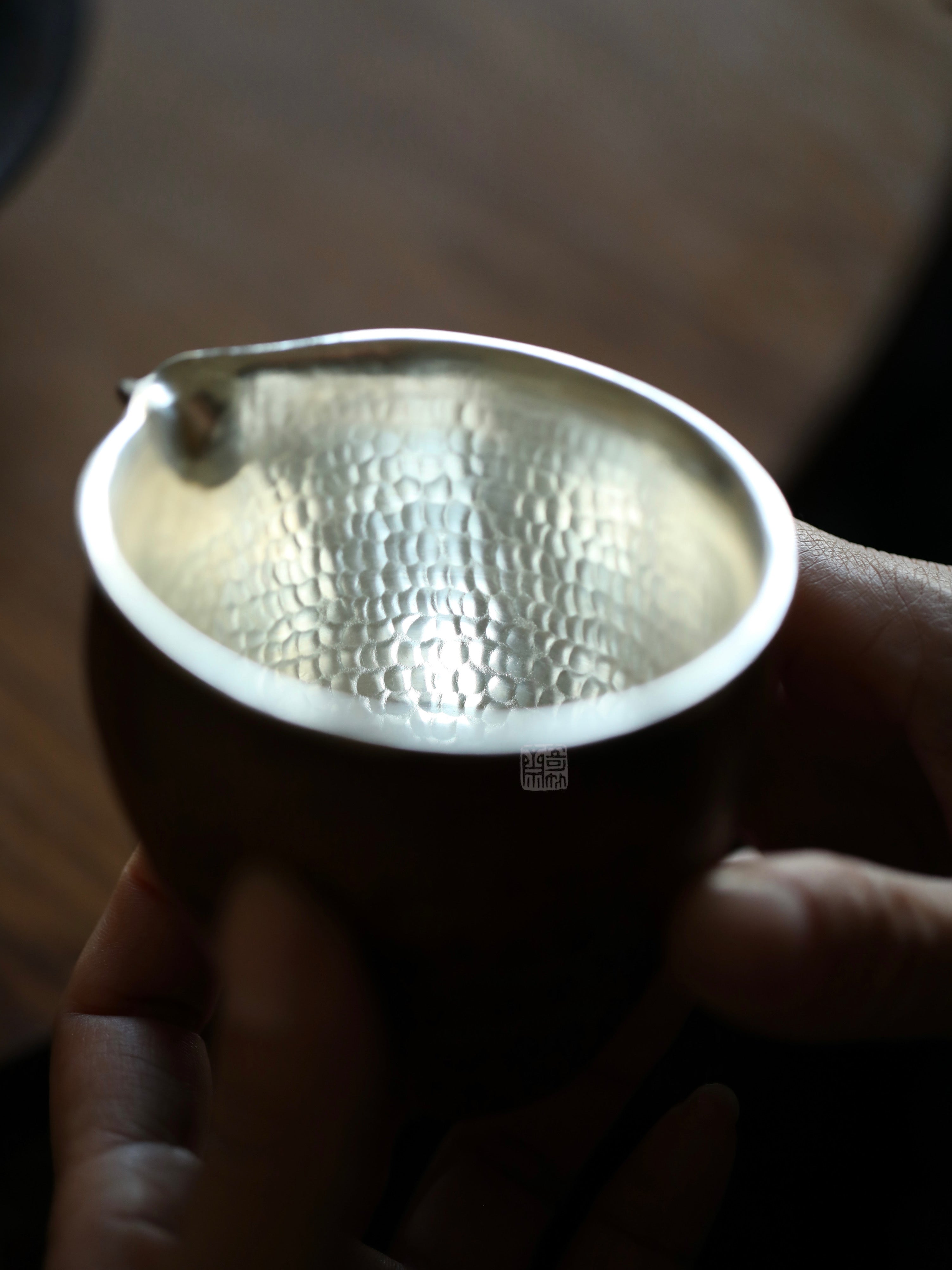 bamboo root tea cup, fair cup, gongdao cup, silver edge tea pitcher, handcrafted tea accessories, wooden tea ware, Japanese tea ceremony, Chinese tea set, handmade tea pitcher, artisanal teaware, Piexlculpt Studio