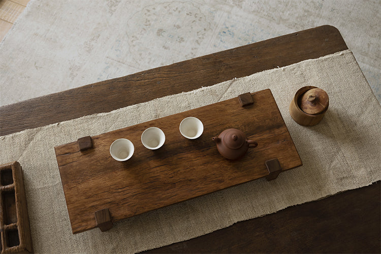 wabi tea tray, solid wood tea board, gongfu tea tray, japanese wabi sabi decor, piexlculpt studio, minimalist wood tray, zen tea table accessory, rustic wood serving board, handcrafted tea ceremony set, wooden tea display