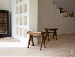 Chandigarh chair, rattan wood furniture, modernist wooden furniture, handwoven armchair, solid wood dining chair, minimalist home decor, mid-century design