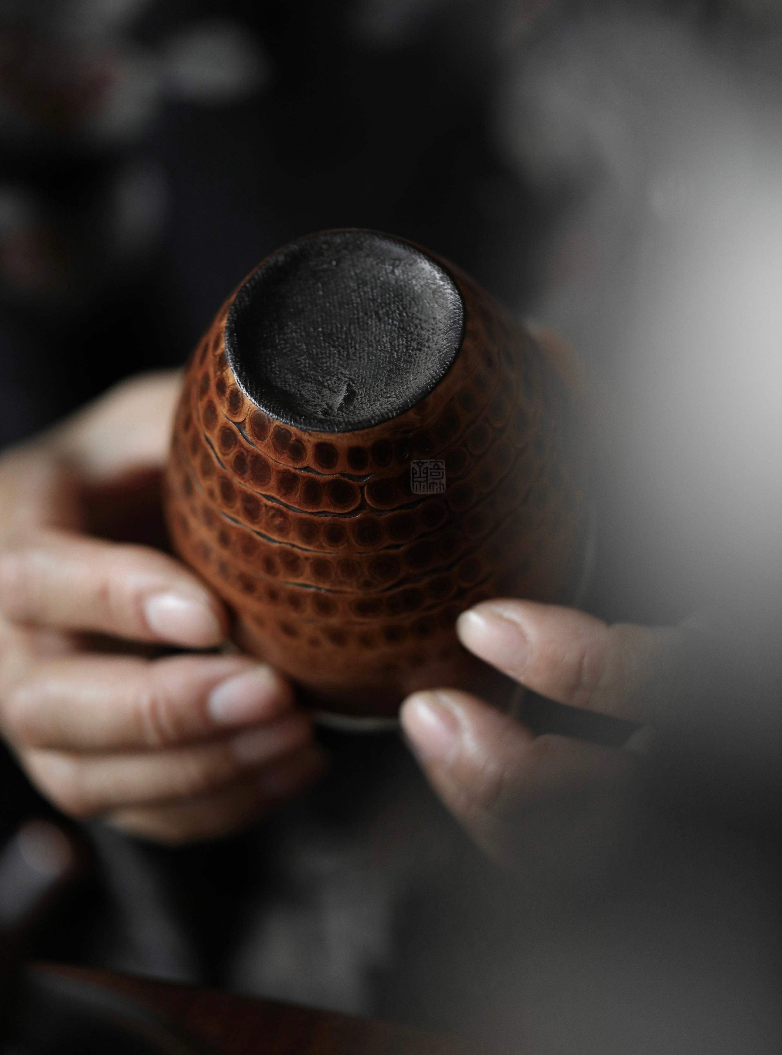 bamboo root tea cup, fair cup, gongdao cup, silver edge tea pitcher, handcrafted tea accessories, wooden tea ware, Japanese tea ceremony, Chinese tea set, handmade tea pitcher, artisanal teaware, Piexlculpt Studio