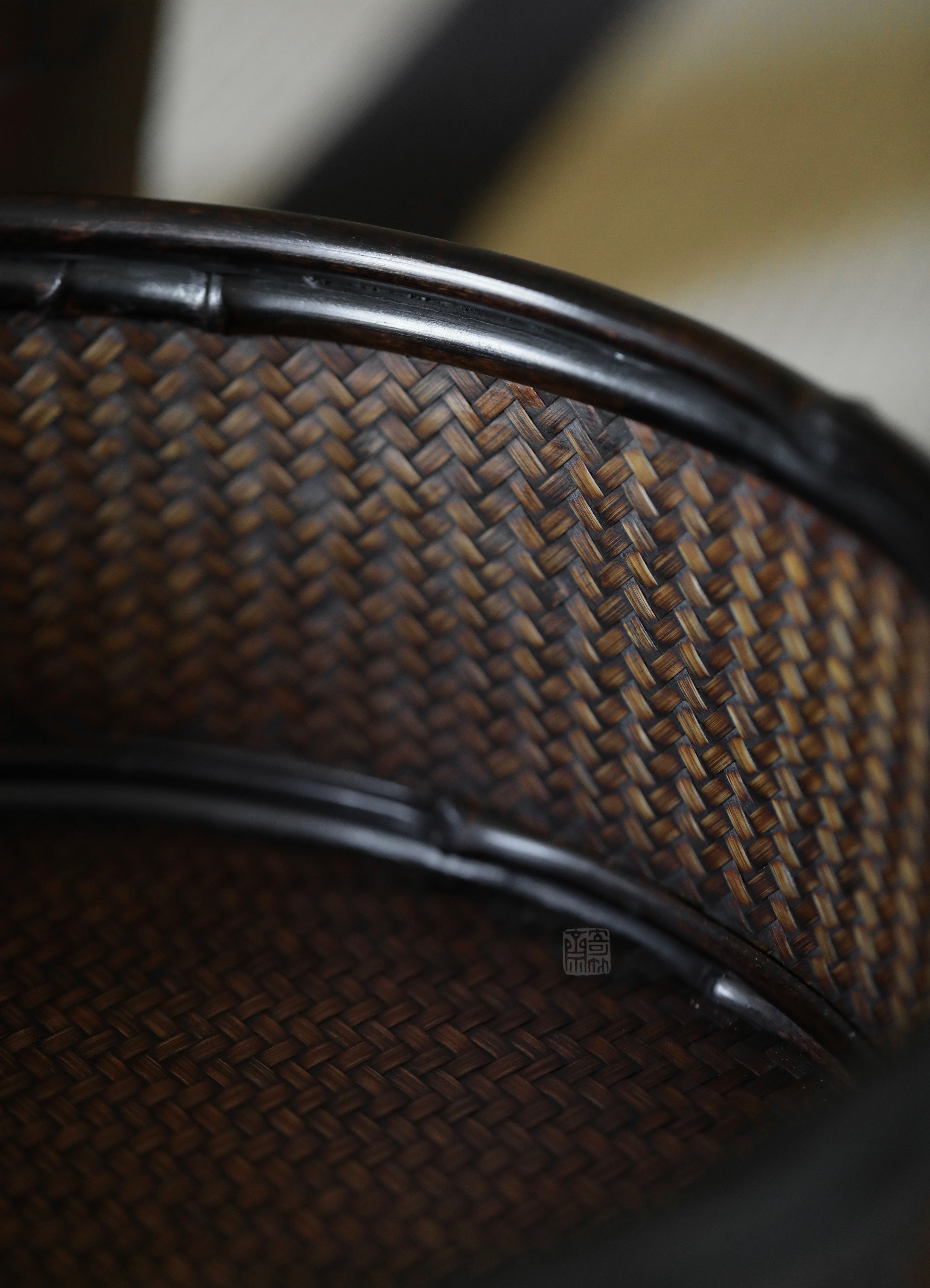 bamboo storage box, woven rattan box, tea accessories organizer, handcrafted bamboo box, purple bamboo decor, handmade tea tool box, wood engraving art, Piexlculpt Studio, natural home accessories