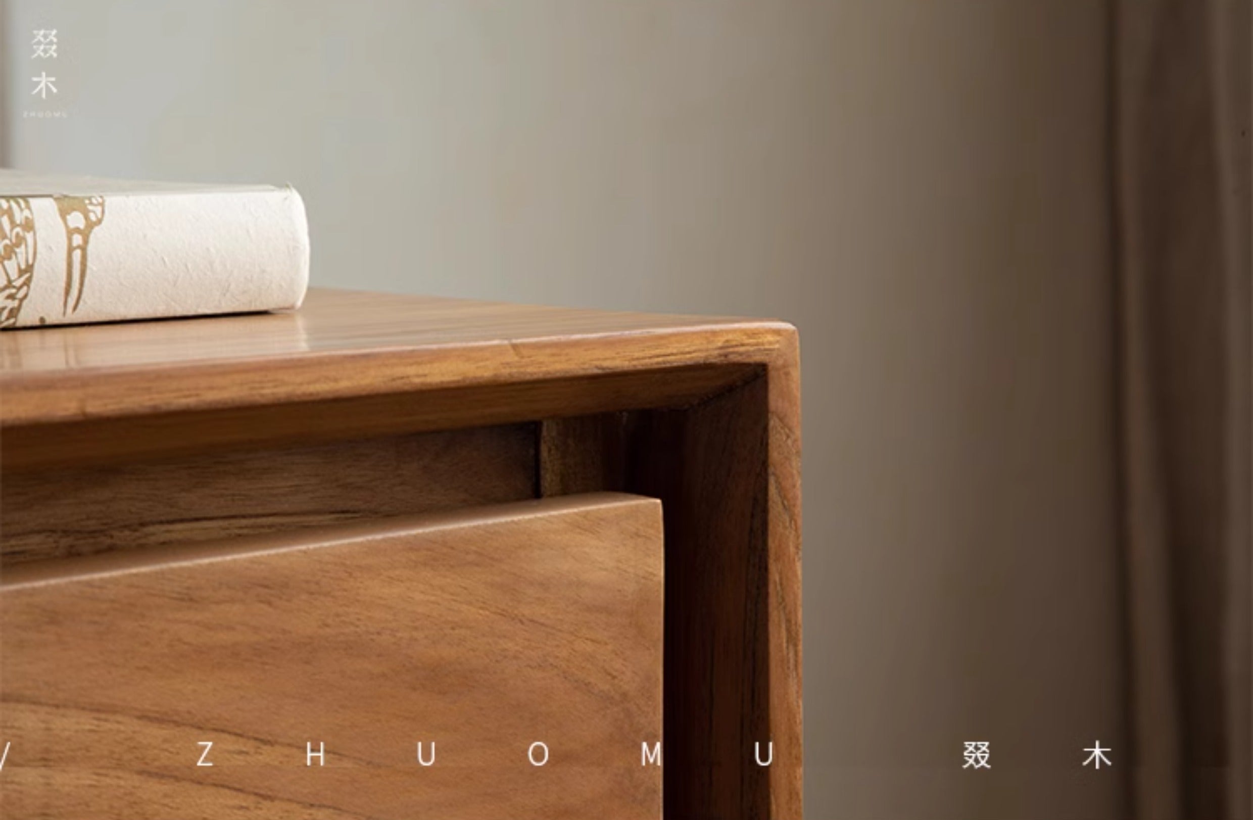 teak sideboard, solid wood cabinet, handcrafted buffet, four-door teak cabinet, minimalist wood furniture, artisan teak furniture, wabi-sabi sideboard, japanese scandi style furniture, handmade wood buffet