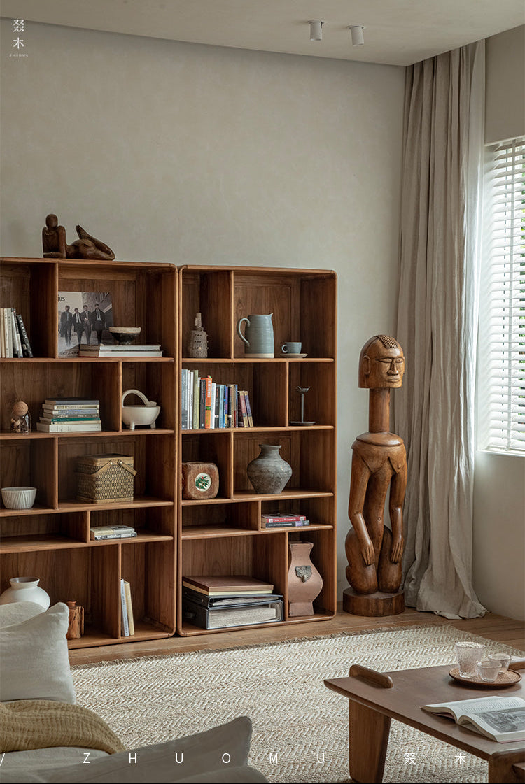 modular shelf, teak bookshelf, stackable furniture, solid wood modular system, teak storage cabinet, mid century shelf, teak modular furniture, handcrafted furniture, minimalist bookshelf, piexlculpt studio