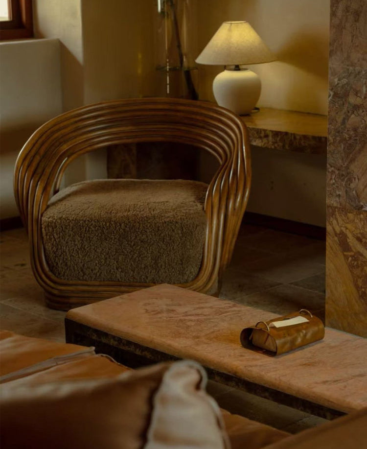 rattan lounge chair, designer rattan chair, handcrafted rattan furniture, modern accent chair, rattan armchair, handmade rattan seat, bohemian furniture, natural interior