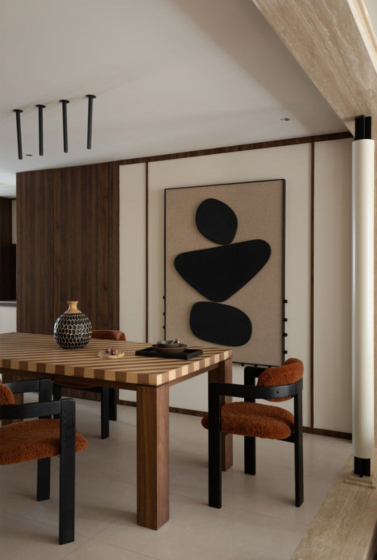 marais dining chair, boucle dining chair, french vintage furniture, mid century dining chair, solid wood chair, upholstered chair, wabi sabi furniture, piexlculpt studio, cozy minimalist furniture, modern farmhouse chair