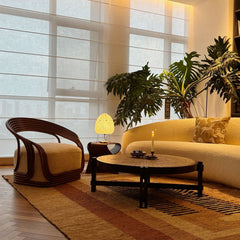 rattan lounge chair, designer rattan chair, handcrafted rattan furniture, modern accent chair, rattan armchair, handmade rattan seat, bohemian furniture, natural interior