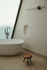 koto stool, round wood stool, japanese minimalist furniture, wabi sabi furniture, solid wood stool, handmade wooden furniture, accent stool, piexlculpt studio, modern wood decor, small wooden stool