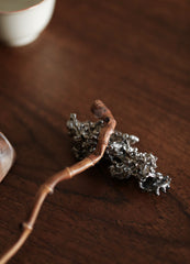 bamboo tea scoop, calligraphy tea scoop, engraved tea utensil, wooden tea accessory, handmade tea tools, gongfu tea ceremony, bamboo leaf holder, artisan tea ware, Piexlculpt Studio, wood engraving art