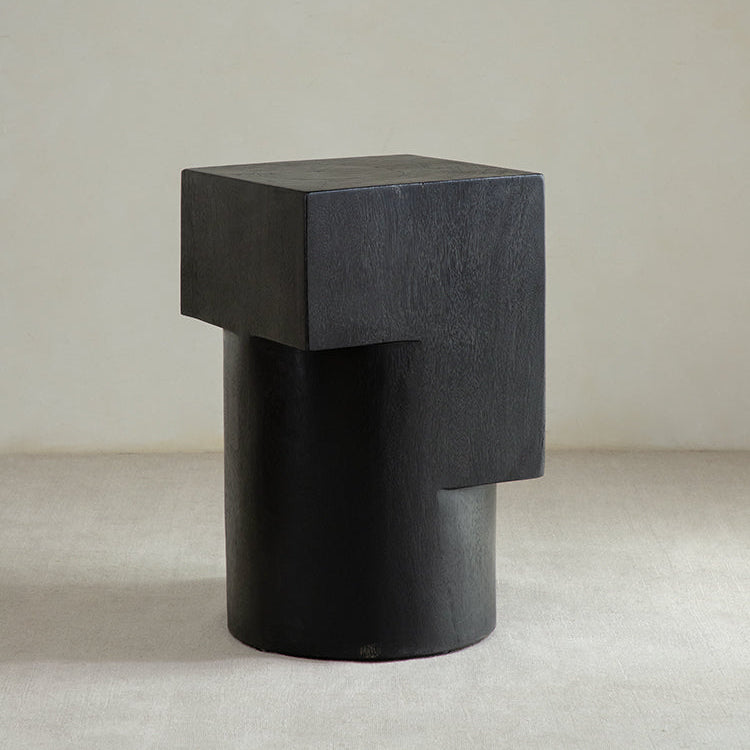 wood coffee table, solid wood center table, modular coffee table, geometric wooden table, sculptural wood furniture, handmade wood coffee table, modern solid wood furniture, rustic wooden decor, artisan wood table