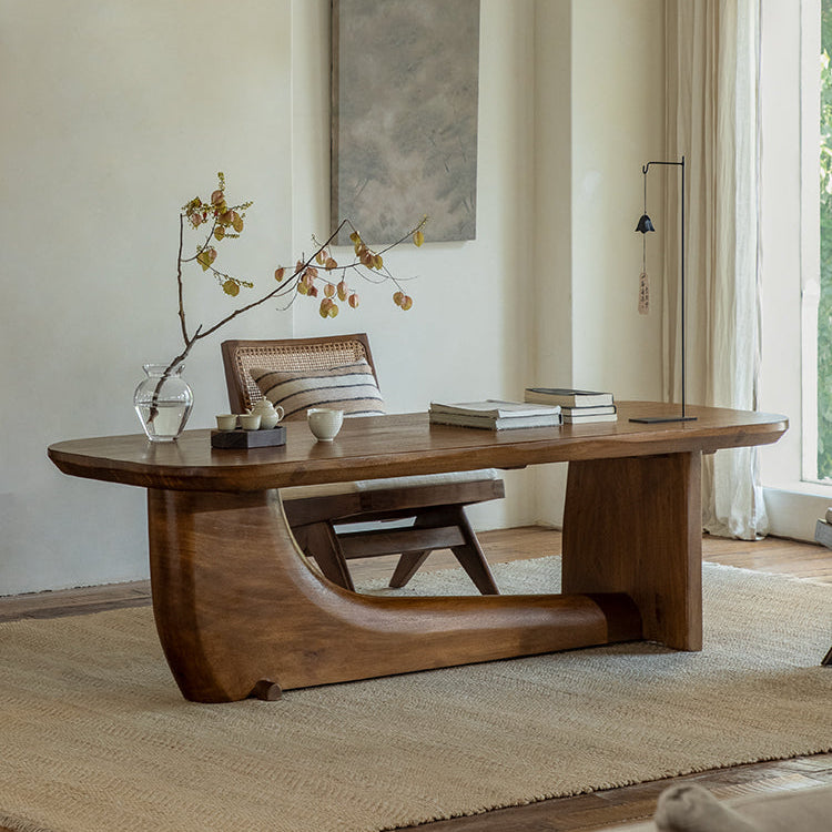 koi table, sculptural wood table, solid wood tea table, organic furniture, handcrafted furniture, piexlculpt studio, wabi sabi furniture, japanese design table, long wooden desk, art furniture