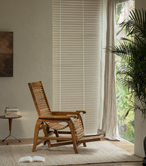 solana lounge chair, teak recliner, wabi sabi furniture, japanese minimalist chair, solid wood lounge chair, handcrafted teak chair, piexlculpt studio, modern tropical furniture, indoor outdoor chair, sustainable wood design