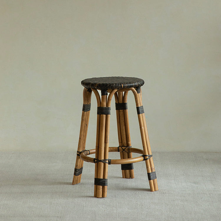 rattan bar stool, rattan high chair, handwoven rattan furniture, natural rattan bar stool, café furniture, handcrafted bar chair, bohemian interior design, artisan rattan stool