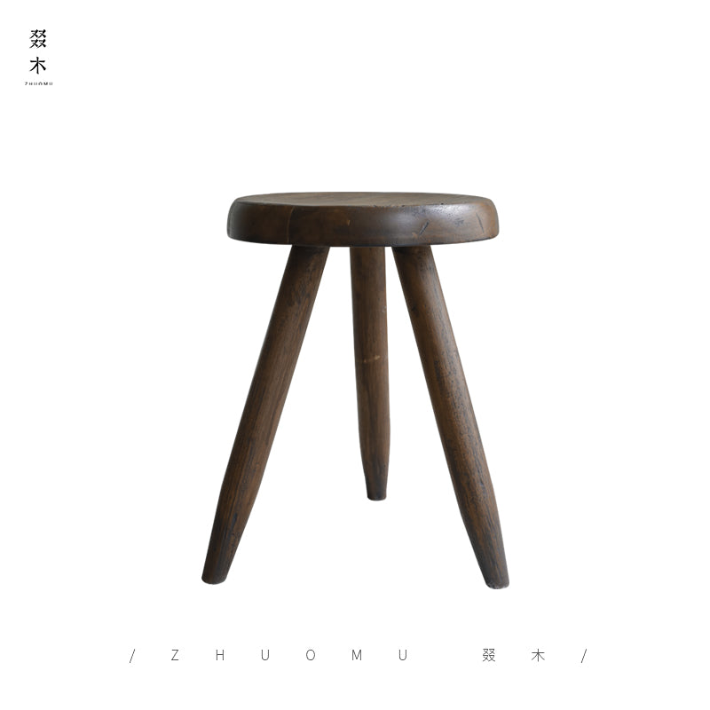 koto stool, round wood stool, japanese minimalist furniture, wabi sabi furniture, solid wood stool, handmade wooden furniture, accent stool, piexlculpt studio, modern wood decor, small wooden stool