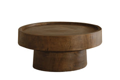 inkan side table, sculptural coffee table, solid wood side table, wabi sabi furniture, piexlculpt studio, japanese minimalist decor, wooden accent table, zen interior table, handcrafted wood furniture, round sculptural table