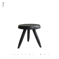 koto stool, round wood stool, japanese minimalist furniture, wabi sabi furniture, solid wood stool, handmade wooden furniture, accent stool, piexlculpt studio, modern wood decor, small wooden stool