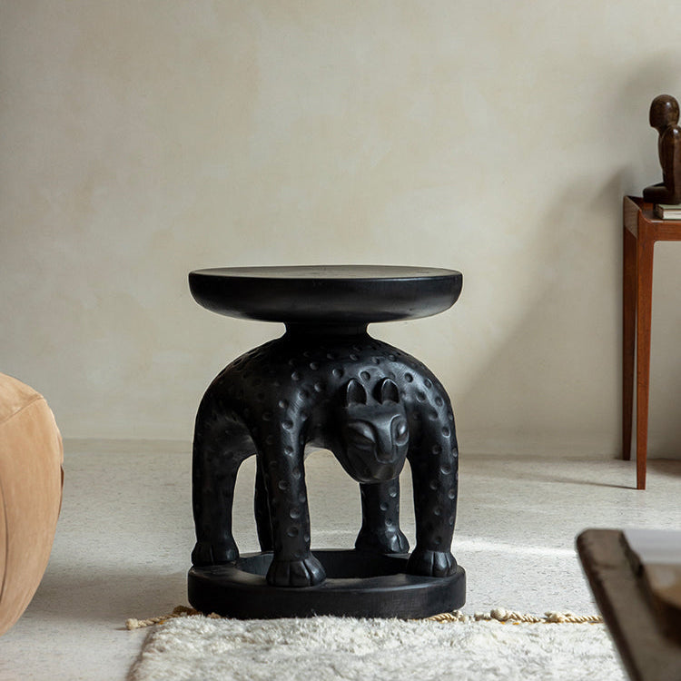 Senufo stool, African wood carving, tribal furniture, hand carved stool, wooden sculpture table, primitive design furniture, solid wood accent stool, piexlculpt