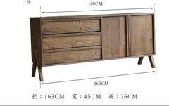 black wood furniture, carbonized sideboard, wabi sabi cabinet, handcrafted credenza, modern black buffet, carbonized teak, minimalist furniture, piexlculpt